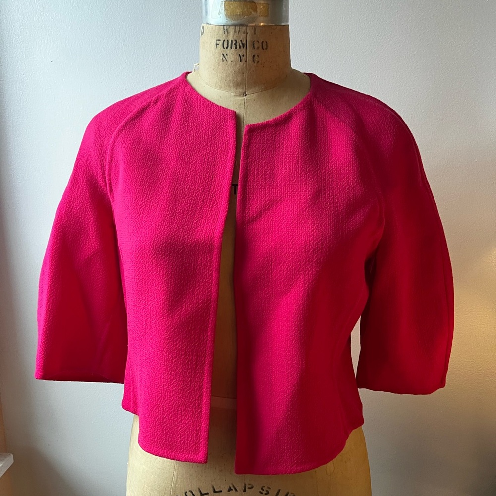 Akris Pink Cropped Wool‎ Bolero